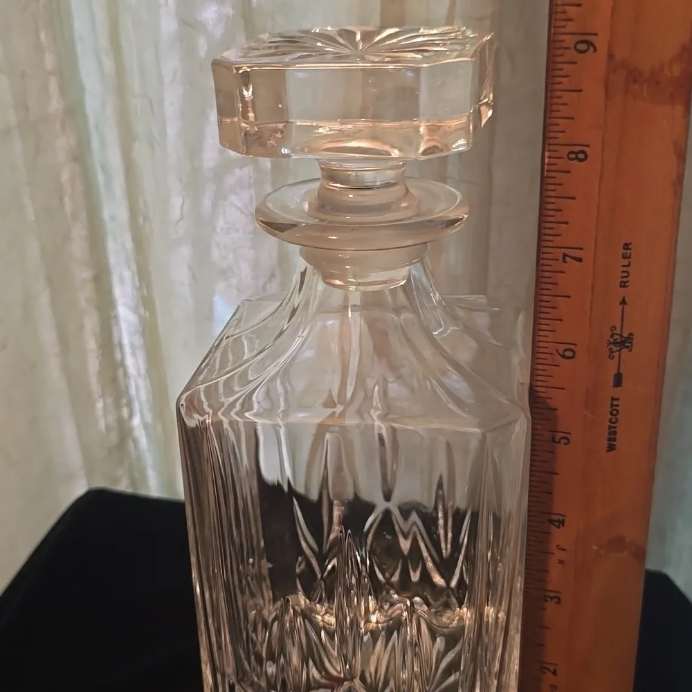 Vintage Cristal D'Arques-Durand Provence‎ Square Crystal 9 In Tall Decanter